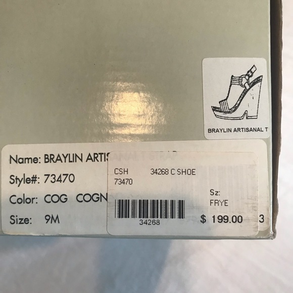 Frye Braylin Artisanal Wedge (Cognac) - Picture 4 of 4